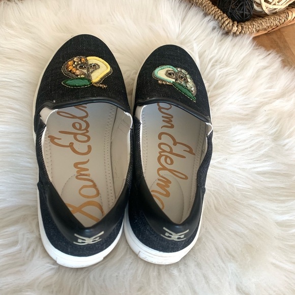 SAM EDELMAN Evelina Pear Apple Jeweled Embroidered Sneaker Women 9.5 - Picture 5 of 10